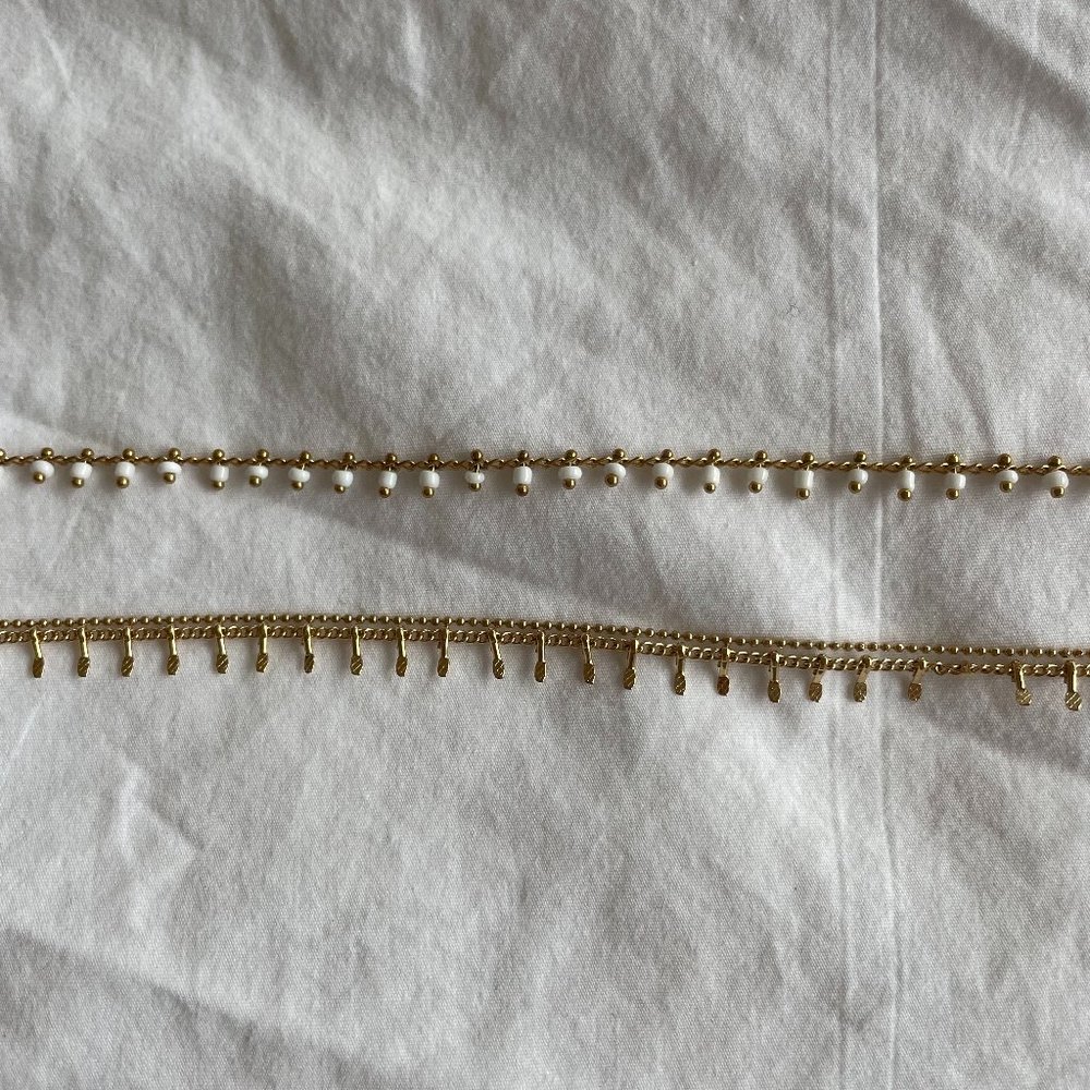 Two gold chokers from Revolve